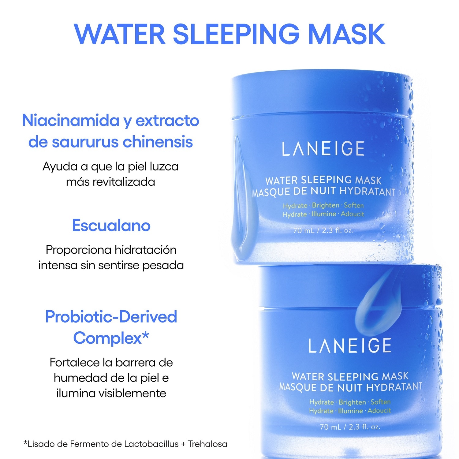 WATER SLEEPING MASK WITH NIACINAMIDE & SQUALANE (MASCARILLA PARA ROSTRO)